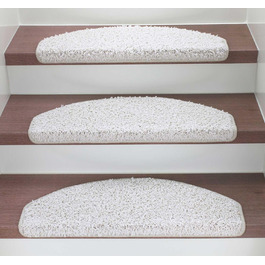 Ступінчасті килимки Kettelservice-Metzker Shaggy - набір 15 шт. (кремовий)