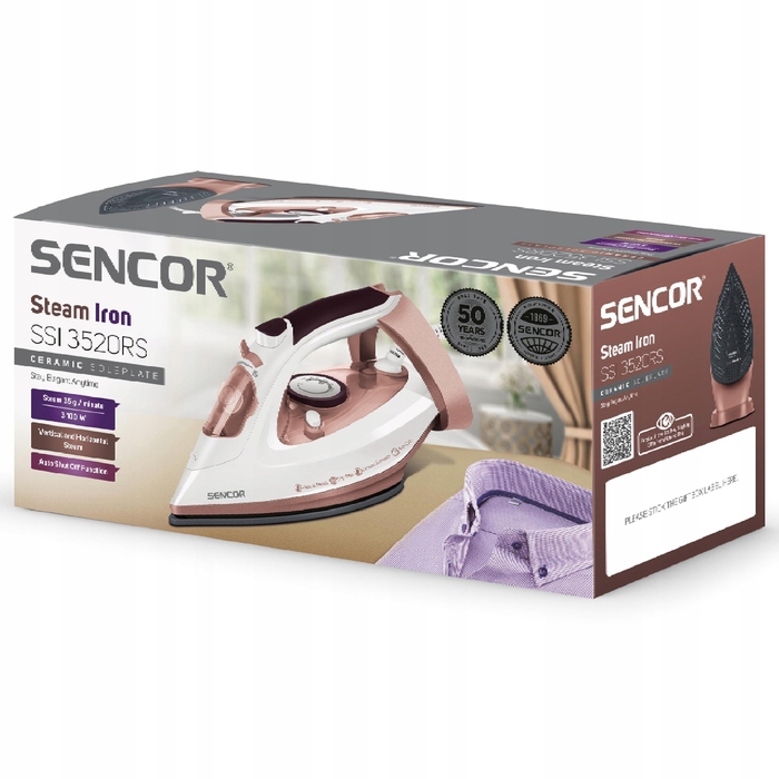 Парова праска Sencor SSI 3520RS з керамічною підошвою