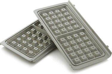 Breville DuraCeramic Waffle Maker, Easy-to-clean waffle maker with non-stick coating and deep, removable plates, White and Stainless Steel [VST072X]