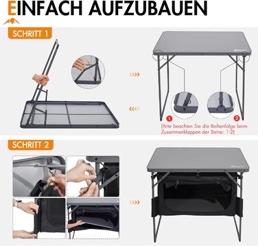 Складний кемпінговий стіл Portal зі зберіганням, портативний міні-стіл для пікніка, саду, балкону