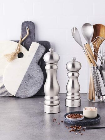 Млинок для перцю PEUGEOT Paris Chef 30 см, нержавіюча сталь, регулювання помелу u'Select, сріблястий