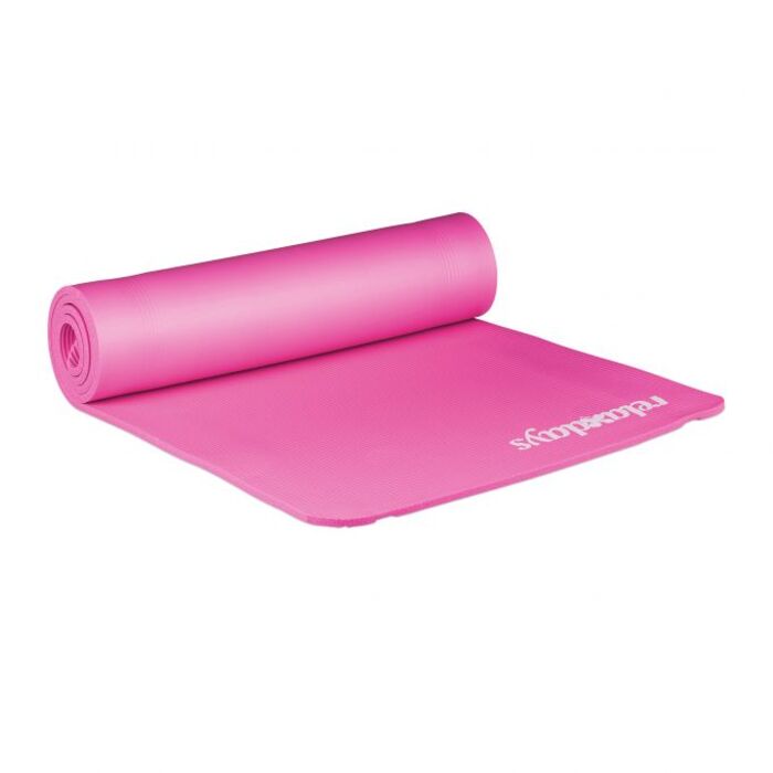 Relaxdays Yoga Mat, 1 cm thick, solid color