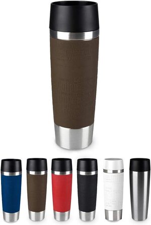 Emsa 515616 Standard-Design Grande Travel Mug, Thermobecher, Stainless Steel, Brown, 1 Piece (1-Pack)