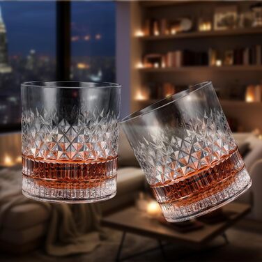 Набір Royouzi з 2 склянок для віскі, 300 мл, для скотчу, бренді, рому, мартіні – персоналізований подарунок для чоловіків, на день народження та поціновувачів віскі