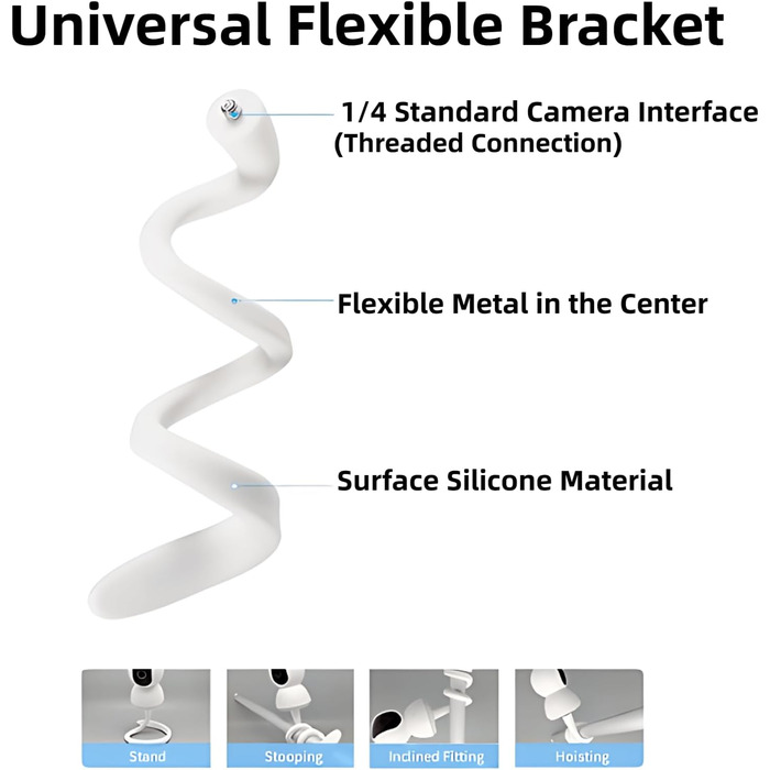 Дзеркало-тримач для дитячого монітора Lonnky 7.1' - сумісний з Vtech, Eufy, ANMEATE та іншими моделями, гнучкий кріплення для ліжечка та стіни, без інструментів