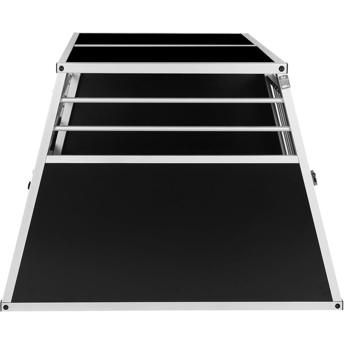 Транспортна переноска для собак та котів EUGAD, алюмінієва, 65x85x71 см, з безпечним замком, чорна