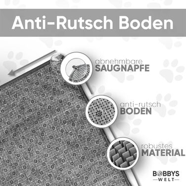 BOBBYS WORLD® Snuffle Mat [Test Winner] for Dogs & Cats + FREE E-Book - Interactive, Bite-Proof Dog Toy - Intelligence Toy for Promotion and Activity - Puzzle Toy | Grey