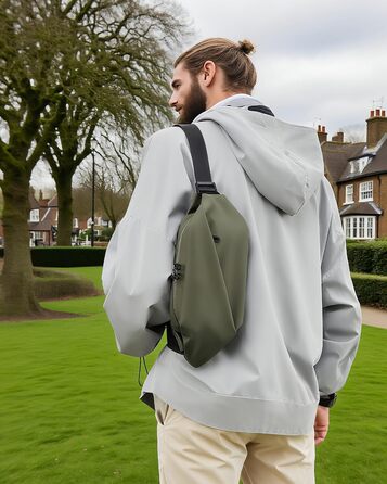 Чоловіча/Жіноча бананка з PU шкіри, водонепроникна, для спорту, подорожей, бігу, піших прогулянок, захист від крадіжок, елегантна, темно-зелена, велика