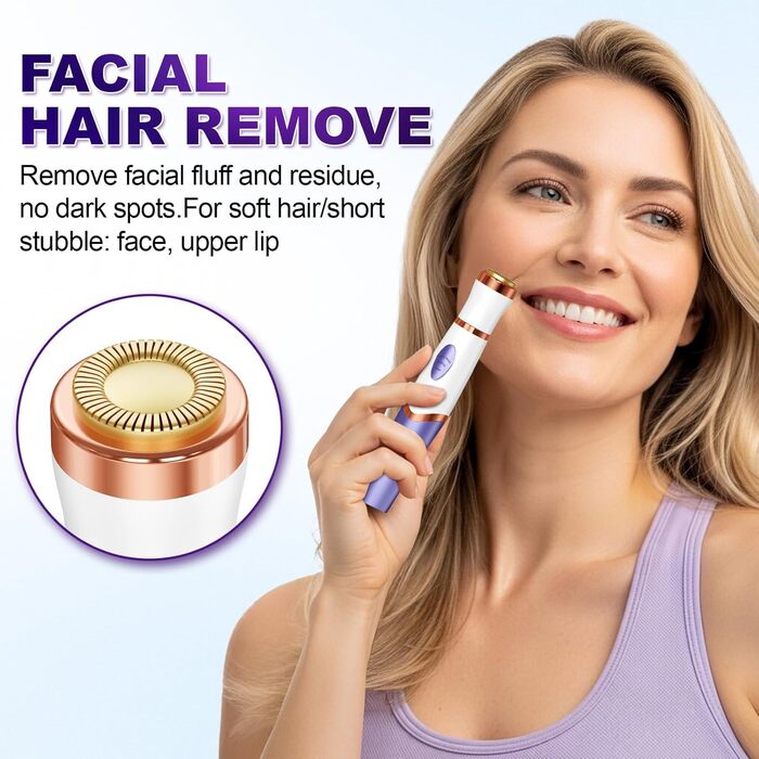 Електричний жіночий триммер 4-в-1: для тіла, обличчя, носа та бікіні. USB