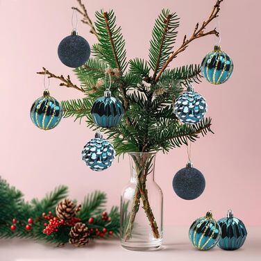 Набір прикрас на ялинку Bluelves, 16 шт, рожеві кулі 6 см, пластик