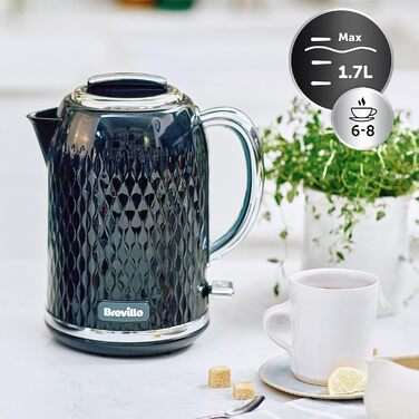 Електричний чайник Breville VKT017 Curve, 3000 Вт, 1.7 л, чорний