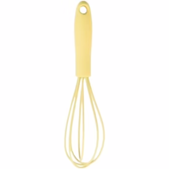 Snow Whisk Mixing Whisk Compact Portable Silicone Mixer, Snow Whisk, Manual Hand Milk Frother, Small Household Egg Mixer Made of Silicone Whisk Kitchen Whisk (Yellow)
