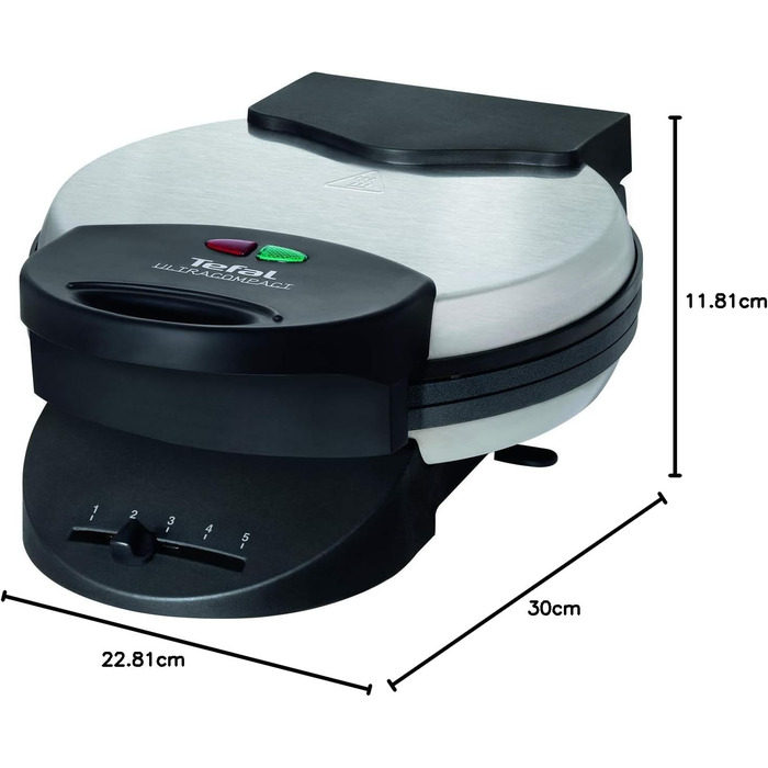 Tefal Heart Waffle Maker WM310D | Makes waffles in heart shape | Variable temperature control for desired browning | Non-stick plates | Batter collection tray | Black | 1000 W