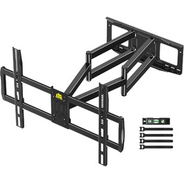 Кронштейн для телевізора FORGING MOUNT HY9458 для XXL TV 60–120 дюймів, до 125 кг, поворотний та нахильний, висувний подвійний важіль 1090 мм, VESA до 900x600мм