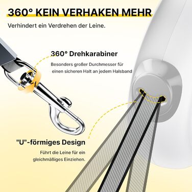 Рулетка для собак Active Brake 5м - міцна левка для середніх та великих собак до 60 кг