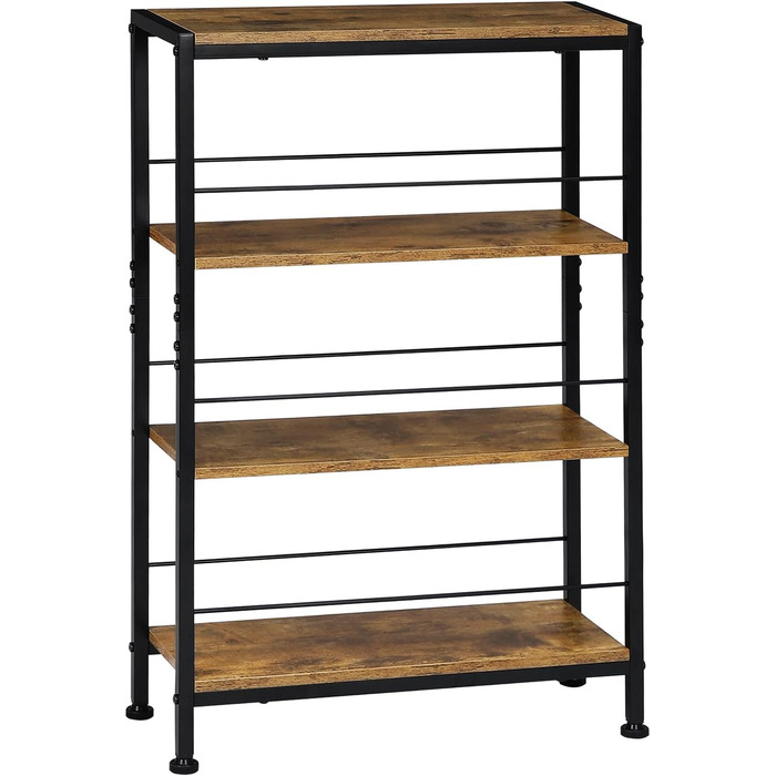 WOLTU 4-Tier Corner Shelf - White Oak & White Finish