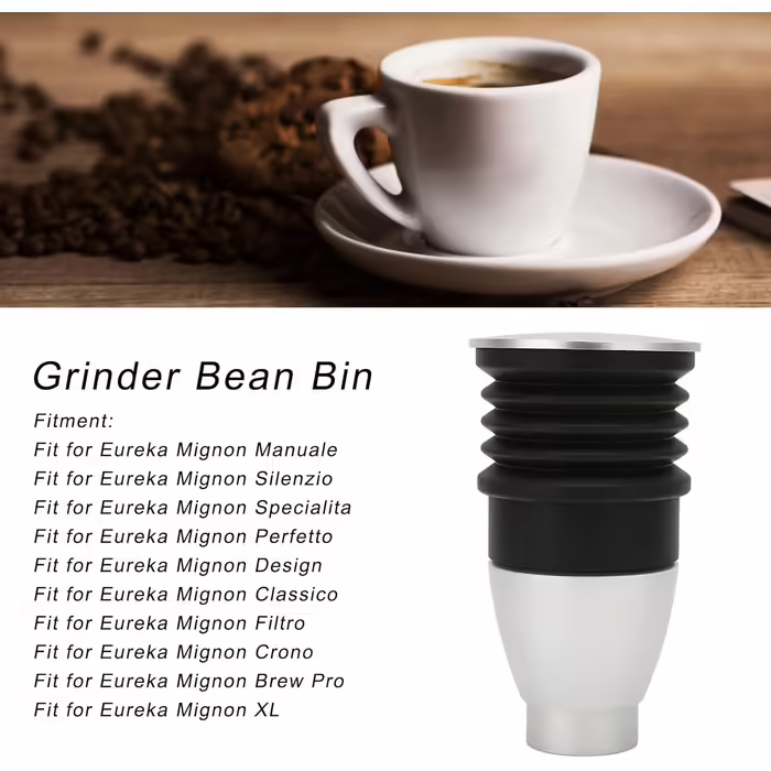 Single Dose Hopper Grinder, 60 G Grinder Blowing Bean Bin Aluminum Alloy Coffee Grinder Cleaning Tool for Eureka Mignon, Coffee Grinder Accessories Coffee Grinder Parts for Home Restaurants (#2)