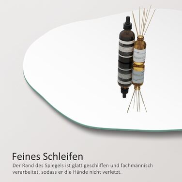 Дзеркало настінне прямокутне чорне 40x60 см з заокругленими кутами, нержавіюча сталь, для ванної кімнати та вітальні