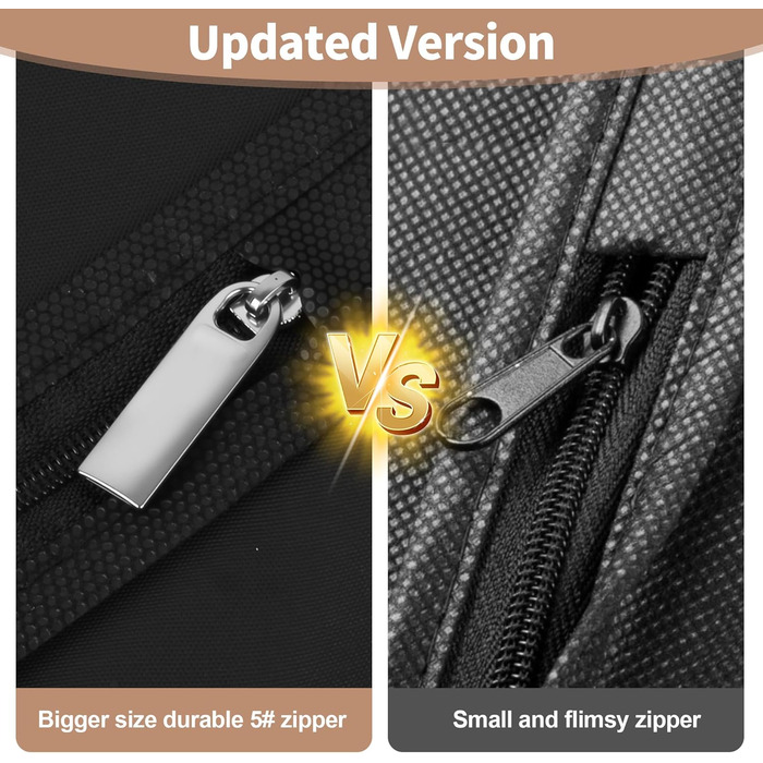 4 містка сумка для одягу, водовідштовхувальний чохол для захисту одягу, мішки для одягу на блискавці, підходить для зберігання костюмів, пальто, джинсів, пилонепроникний мішок для одягу, довгий 120 x 60 см