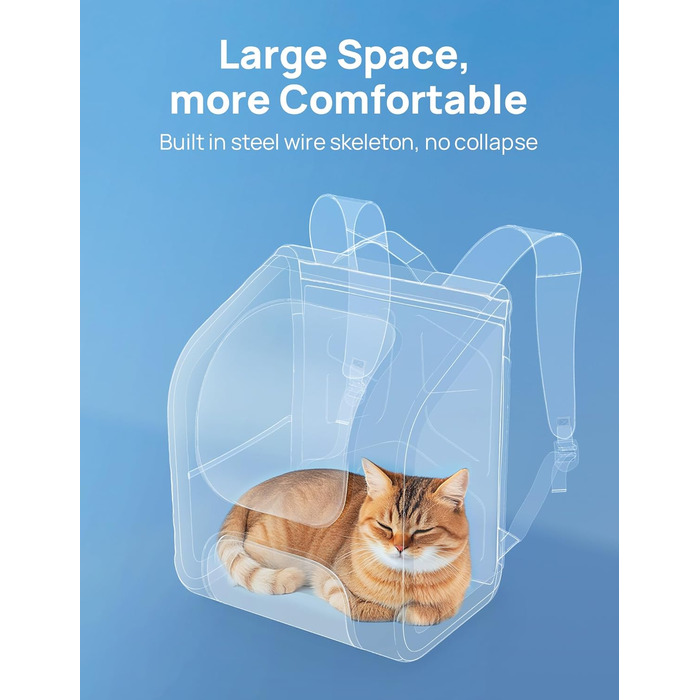 Плед-рюкзак для кота Pecute з сіткою, дихаючий та легкий, 42x32x26 см, хакі