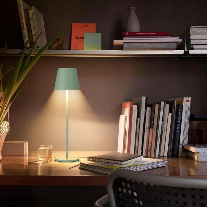 Aipsun LED акумуляторна настільна лампа бежевого кольору з 6000mAh, регульована яскравість, тепле біле світло (2700k-6000k), алюміній, вологостійка IP54, для ресторану, спальні, бару, кемпінгу, 2 шт. в наборі