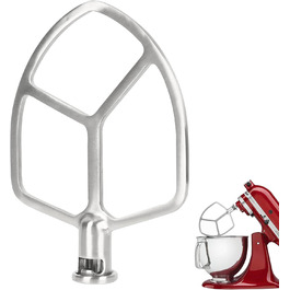 Насадка-плоский міксер з нержавіючої сталі для KitchenAid 5-6 кварт, для міксерів з підйомним або нахильним механізмом, для випічки, тіста, посудомийна машина