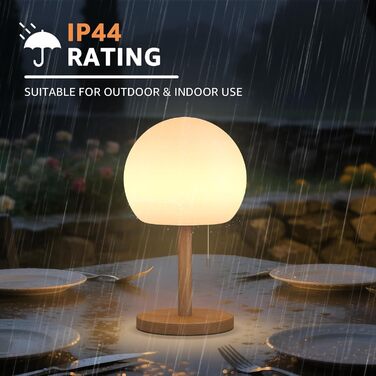 FUYO Бездротова LED-лампа настільна, акумуляторна, диммування, 8 кольорів, з пультом, IP44, для дому, ресторану, вечірки та саду