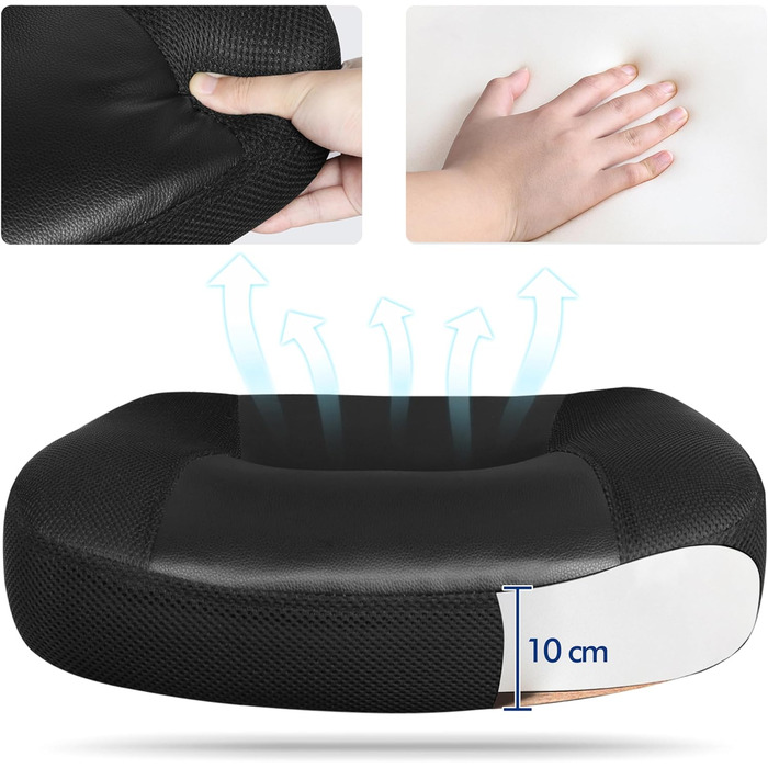 Офісне крісло Yaheetech з високою спинкою, ергономічне, регульоване по висоті, з м'яким сидінням, до 135 кг, сітка, чорний