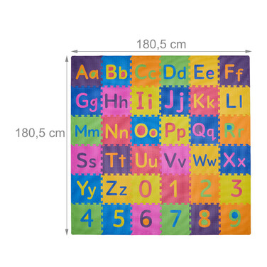 Relaxdays Puzzle Mat ABC and Numbers