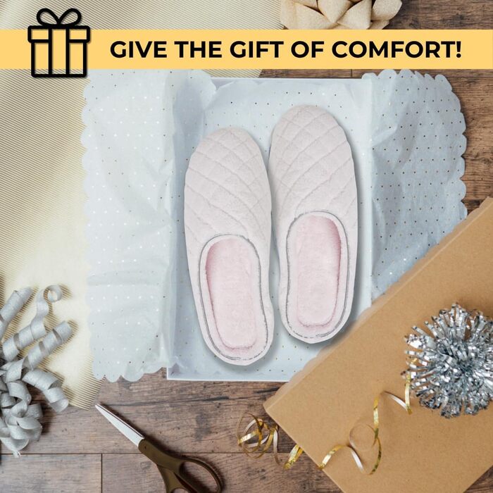 Dearfoams Leslie: жіночі тапочки-клоги з меморі-піною, широка модель (42/44 EU), колір Frosted Plum Terry