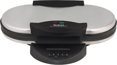 Tefal Double Heart Waffle Maker WM311D | Stepless temperature control for desired browning | Non-stick plates | Batter-catching device | 1200W | ‎37 x 11.4 x 28.5 cm Double Heart Waffle Iron