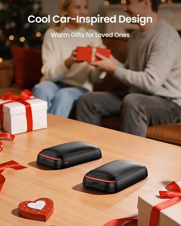 Електричний грілка для рук Gaiatop 2 шт. з магнітом, USB, багаторазовий, швидкий нагрів, 3 рівні, компактний, подарунок для чоловіків та жінок, чорний