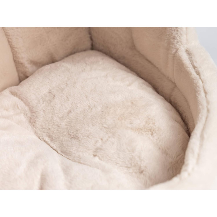 TrendPet LunaHome: затишна печерка-лежанка для собак та котів сірого та бежевого кольорів