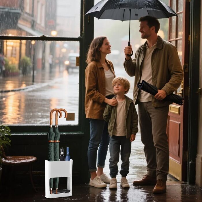 Підставка для парасоль підставка для парасоль з 4 слотами, знімний піддон, для дому, для довгих та коротких парасоль