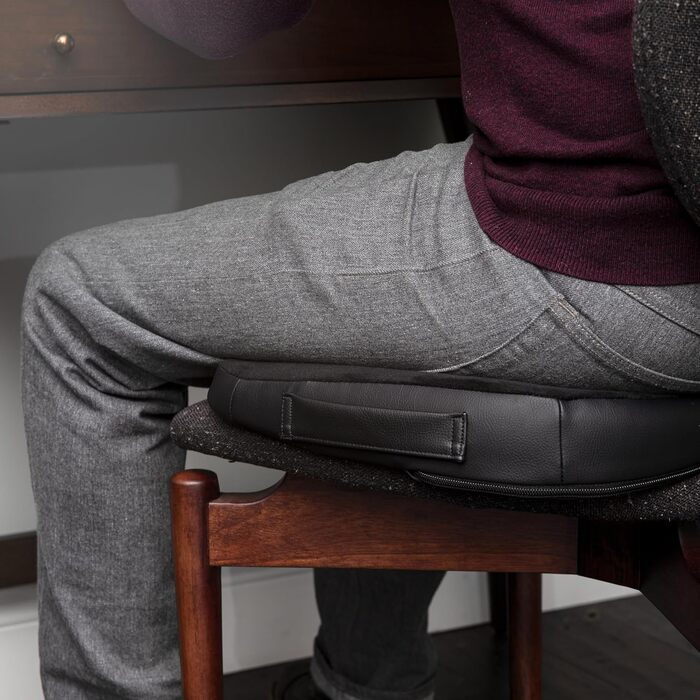 Подушка для геморою та простати Ergonomic Innovations: ортопедичний сидіння для полегшення болю, сидіння після операції, чорний, великий розмір
