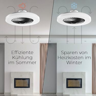 Стельовий вентилятор Noaton Triton 12050B з LED підсвіткою, диммер, 3 режими кольору, пульт, таймер, Ø50 см (чорний)