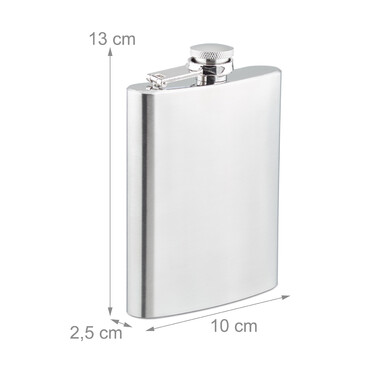Relaxdays Stainless Steel Flask Set, 7-Piece