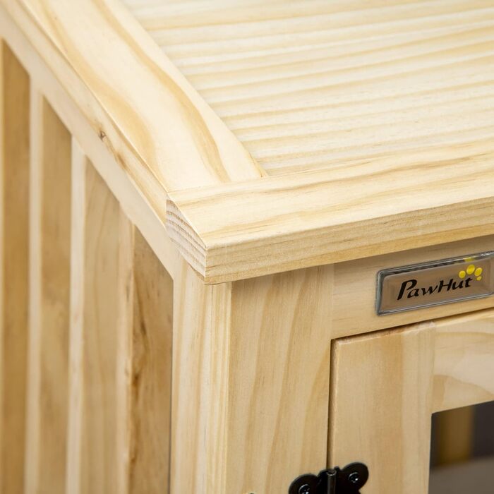 Клітка для собак Pawhut, дерев'яна, для середніх собак, з подушкою, 82.5 x 57 x 72 см