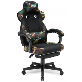 Ігрове крісло IMBA seat Emperor, тканина, чорно-сіре