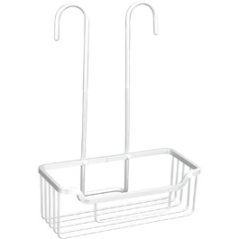 WENKO Thermostat-Dusch-Caddy Milo, Shower Caddy for Hanging on the Faucet, Shelf Made of Aluminum (Rust-Proof), 25 x 36 x 14 cm