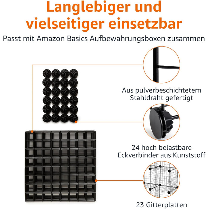 Amazon Basics Stackable Wire Grid Storage Cubes
