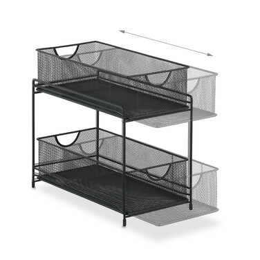 Relaxdays Kitchen Organizer with 2 Pull-Out Baskets