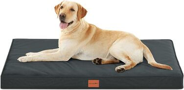 Orthopedic Dog Bed, Dog Sofa with Egg Crate Foam for Large Dogs, 112 x 81 cm, Removable and Washable, Non-Slip Bottom, Grey