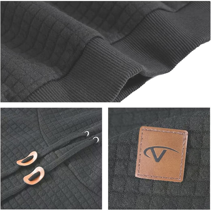 Чоловічий світшот Tansozer Basic з капюшоном, довгі рукави, в клітинку, темно-сірий