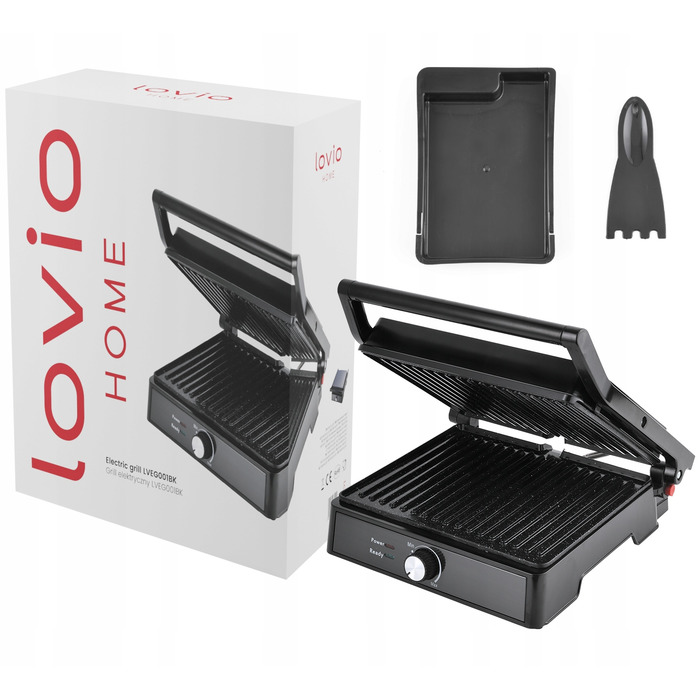 Електричний гриль-тостер для сендвічів та паніні, розкладний, великий, 2000 Вт