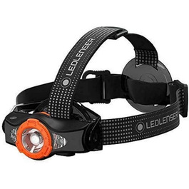 Налобний ліхтар Ledlenser MH11 Black/Orange, 1000 люмен, мультиколірний світлодіод, акумуляторний, фокусування, керування через додаток, для туризму та риболовлі