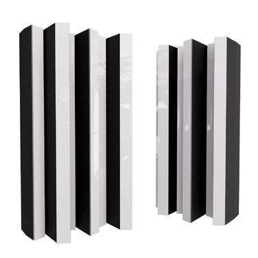 Набір акустичних диффузорів Arto-HALF 2D (2 шт.), 50 x 50 см, білий глянцевий пластик — панелі для звукопоглинання та шумоізоляції
