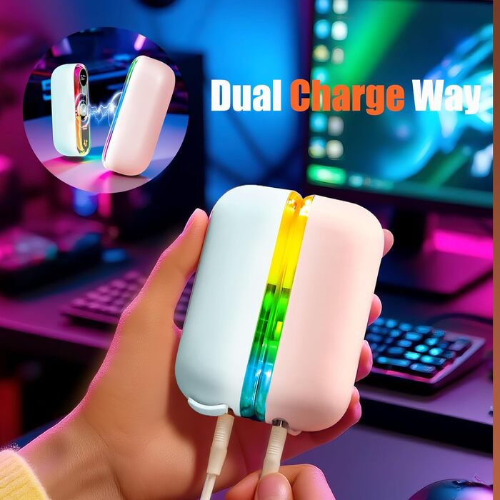 Електричний грілка для рук та кишеньковий грілка 2-в-1, USB, 4 режими нагріву, для кемпінгу, риболовлі, подарунок