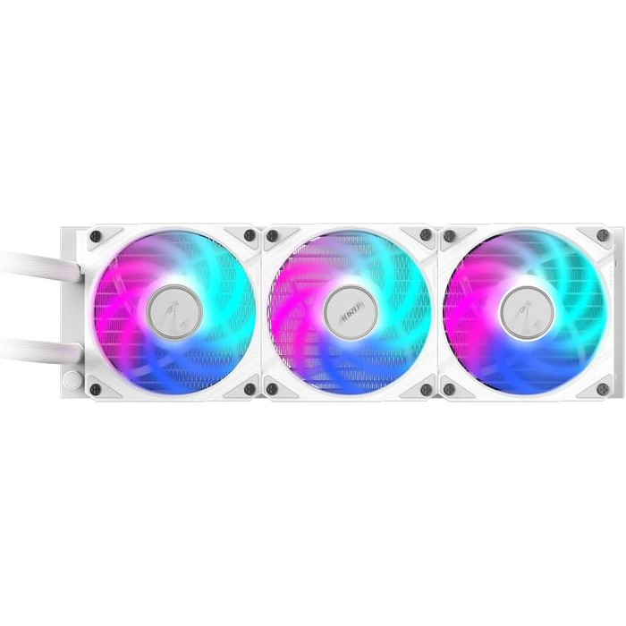 Система водяного охолодження GIGABYTE AORUS WATERFORCE II 360 Ice для CPU з RGB підсвічуванням (3x120mm) - сумісна з Intel LGA 1851 та AMD AM5, білий корпус