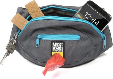 Сумка для тренування собак Max & Molly з відділеннями для ласощів, іграшок та аксесуарів, з дозатором для пакетів для екскрементів, регульованого розміру, блакитна